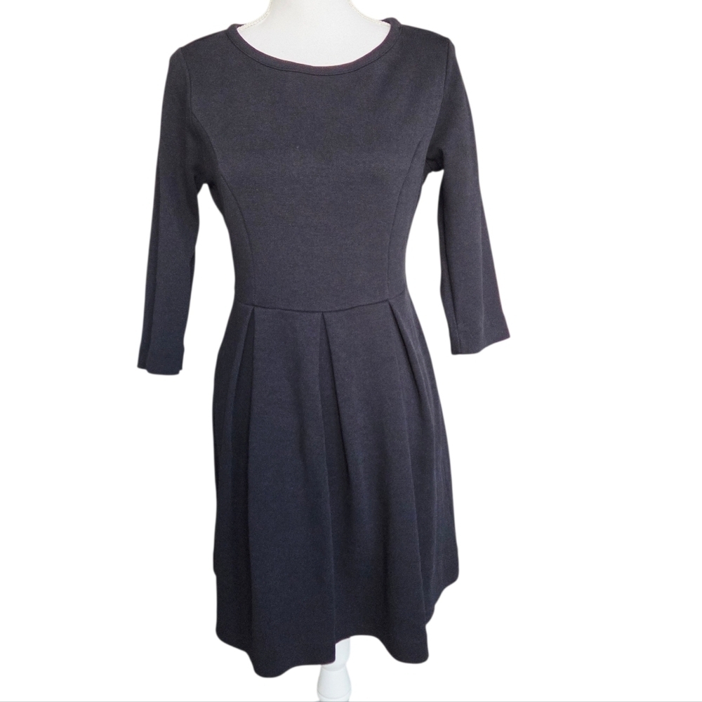 Boden LouLou Knit Dress Black Size 10 Petite